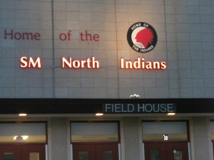 "Indians" is the school mascot for Shawnee Mission North, in the Shawnee Mission School District, Mission, Kansas